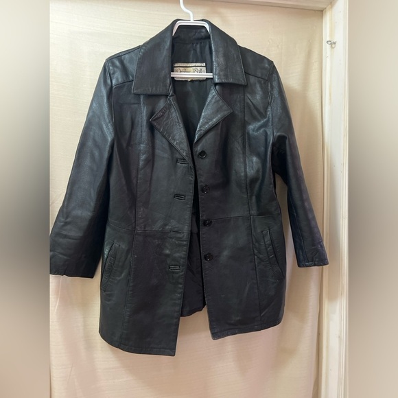 Vera Pelle Made in Italy Genuine Leather Blazer Jacket Size 46 - Picture 9 of 10